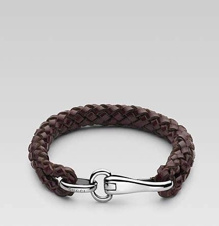 bracciale uomo gucci pelle